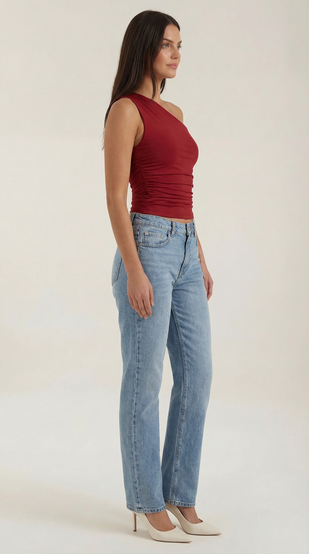 Briony Sleeveless One Shoulder Top