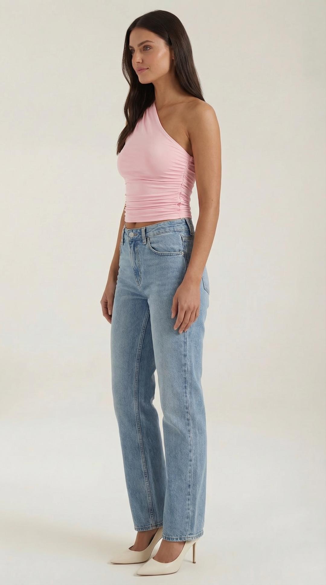 Briony Sleeveless One Shoulder Top