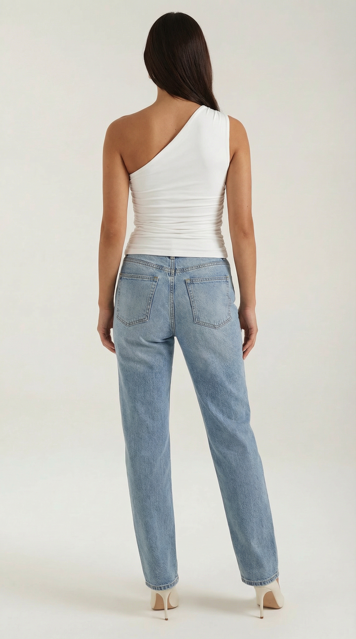 Briony Sleeveless One Shoulder Top