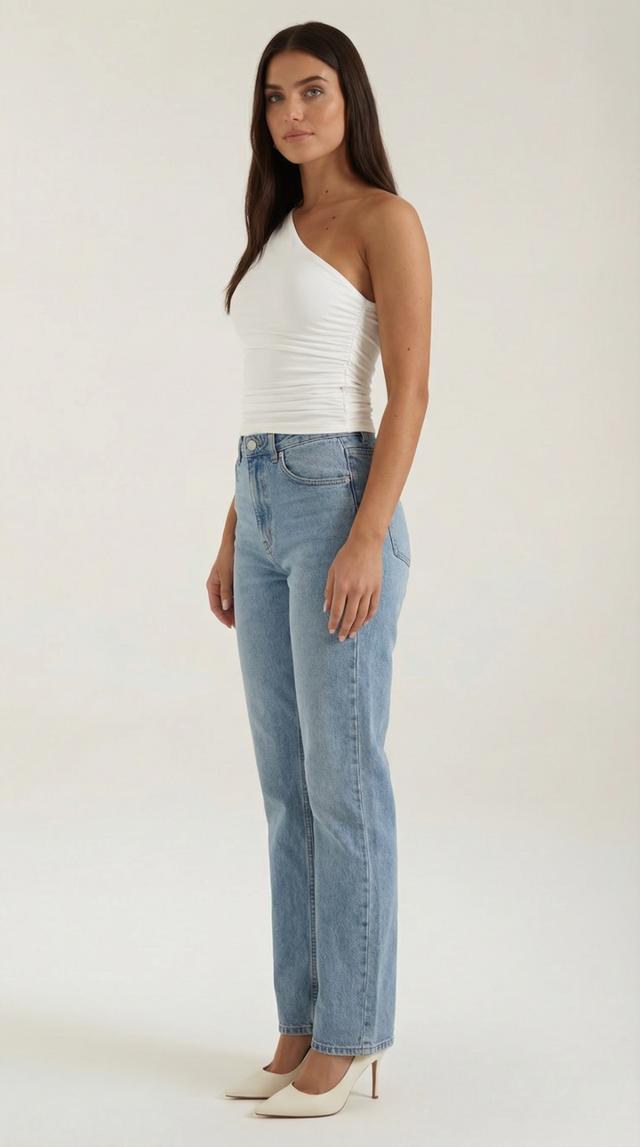 Briony Sleeveless One Shoulder Top