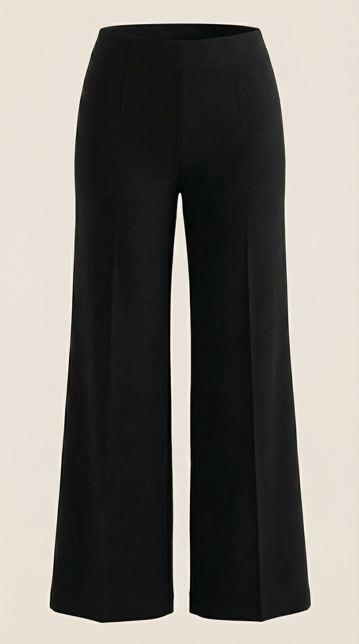 Brooke White Mid Waist Baggy Trousers