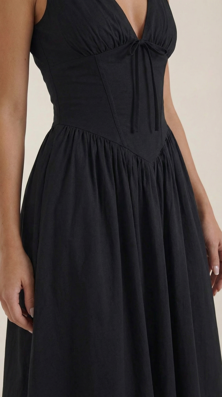 Cassiopeia Midi Plunge Dress
