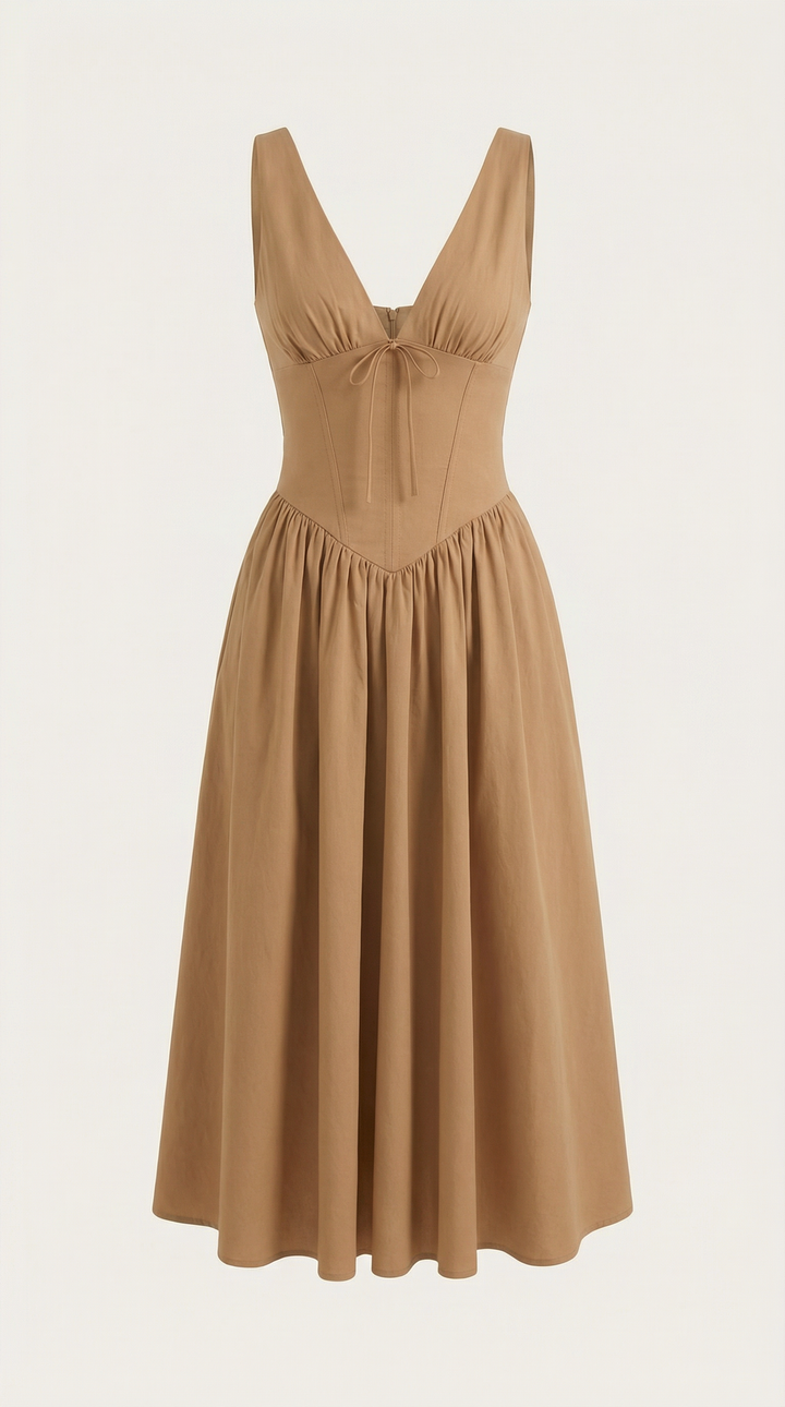 Cassiopeia Midi Plunge Dress