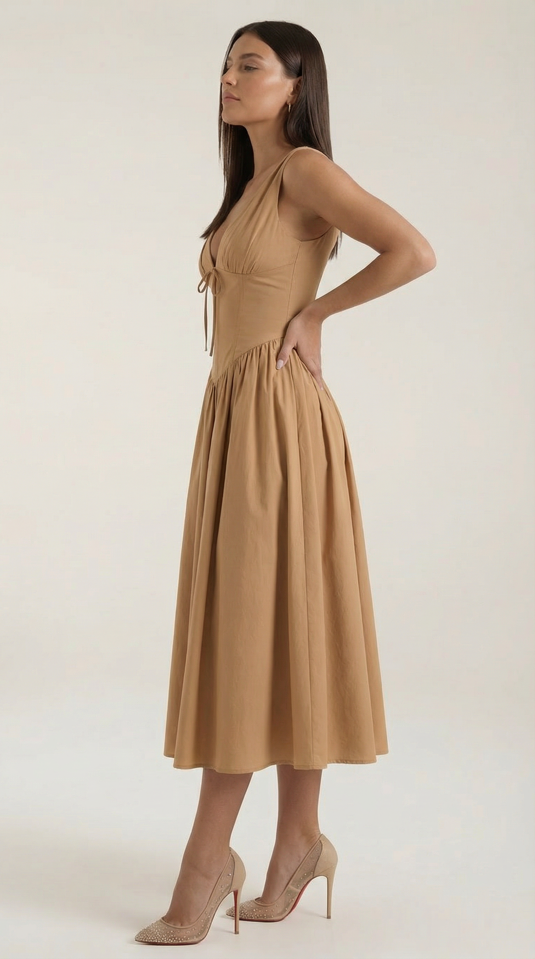 Cassiopeia Midi Plunge Dress