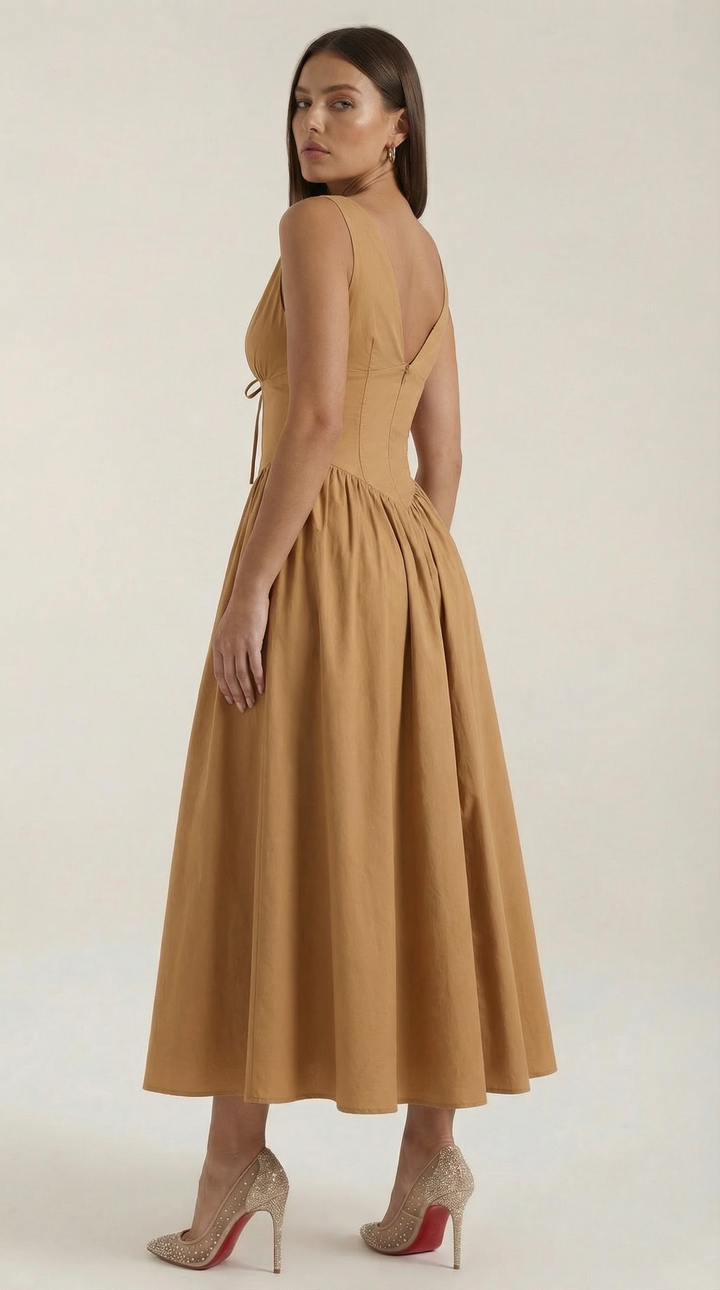 Cassiopeia Midi Plunge Dress