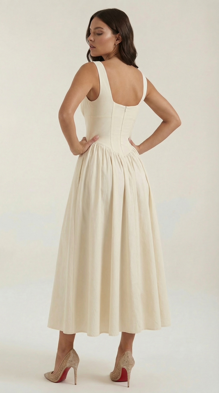Cassiopeia Midi Plunge Dress