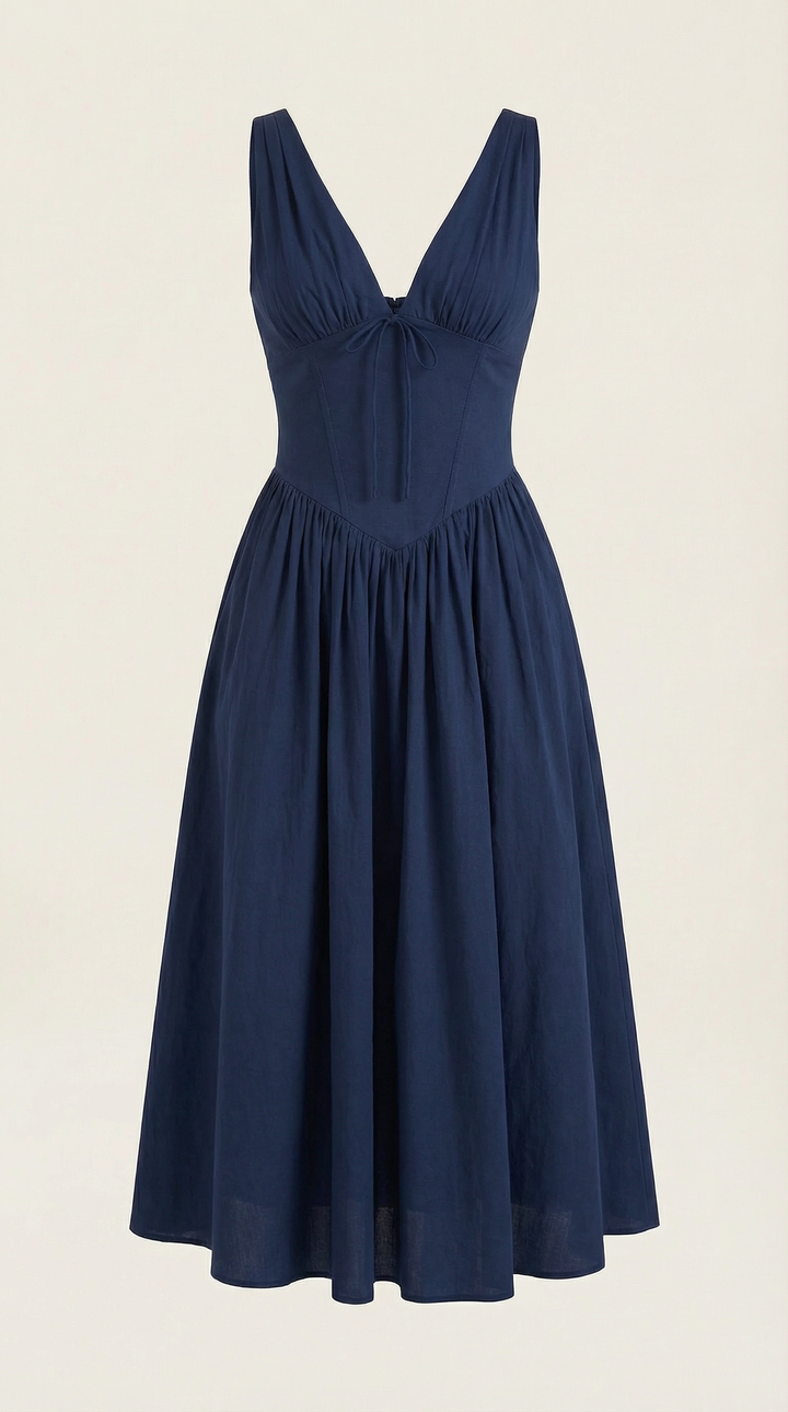 Cassiopeia Midi Plunge Dress