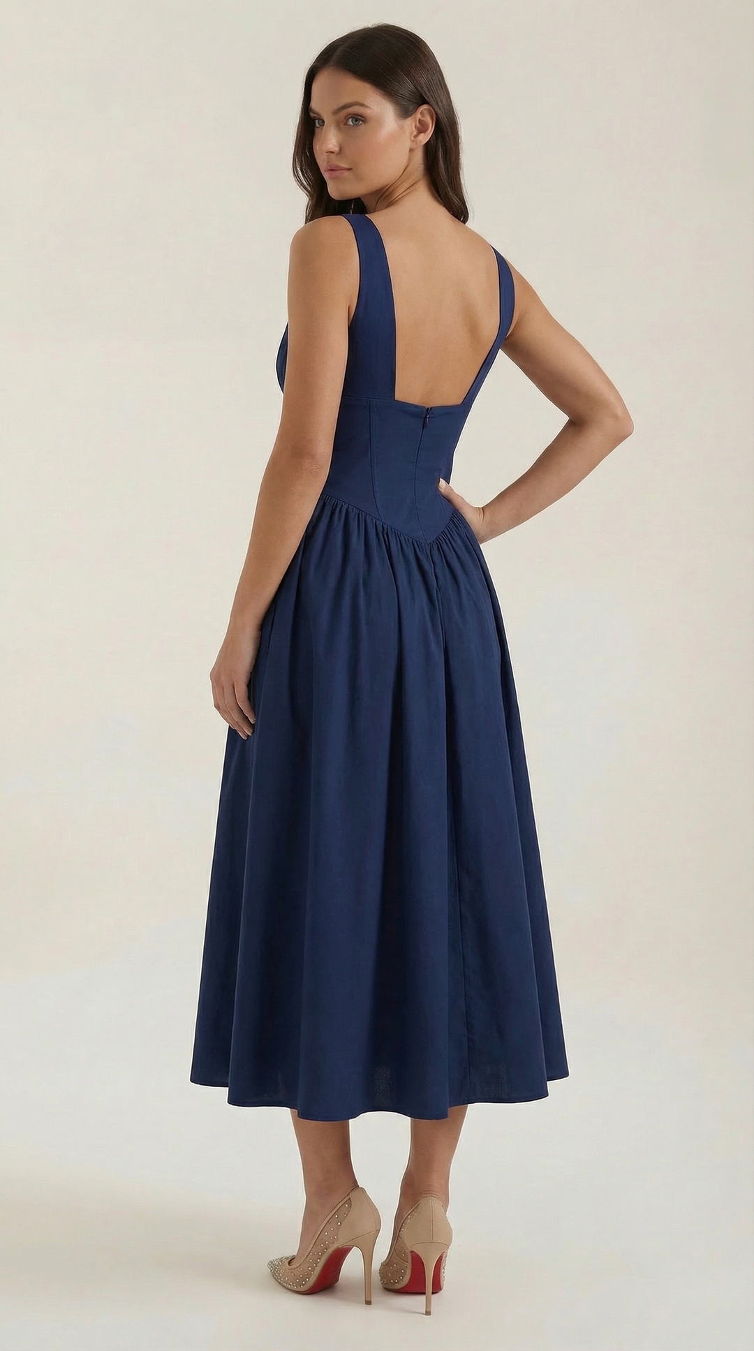 Cassiopeia Midi Plunge Dress