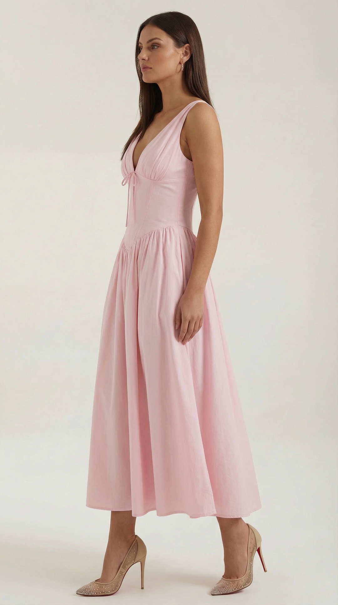 Cassiopeia Midi Plunge Dress