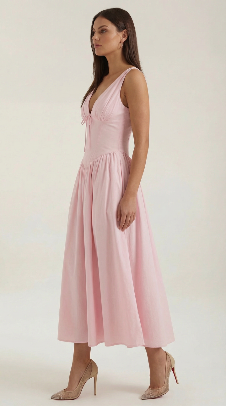 Cassiopeia Midi Plunge Dress
