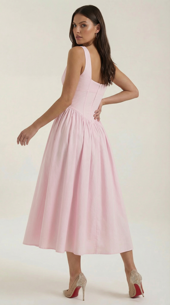 Cassiopeia Midi Plunge Dress