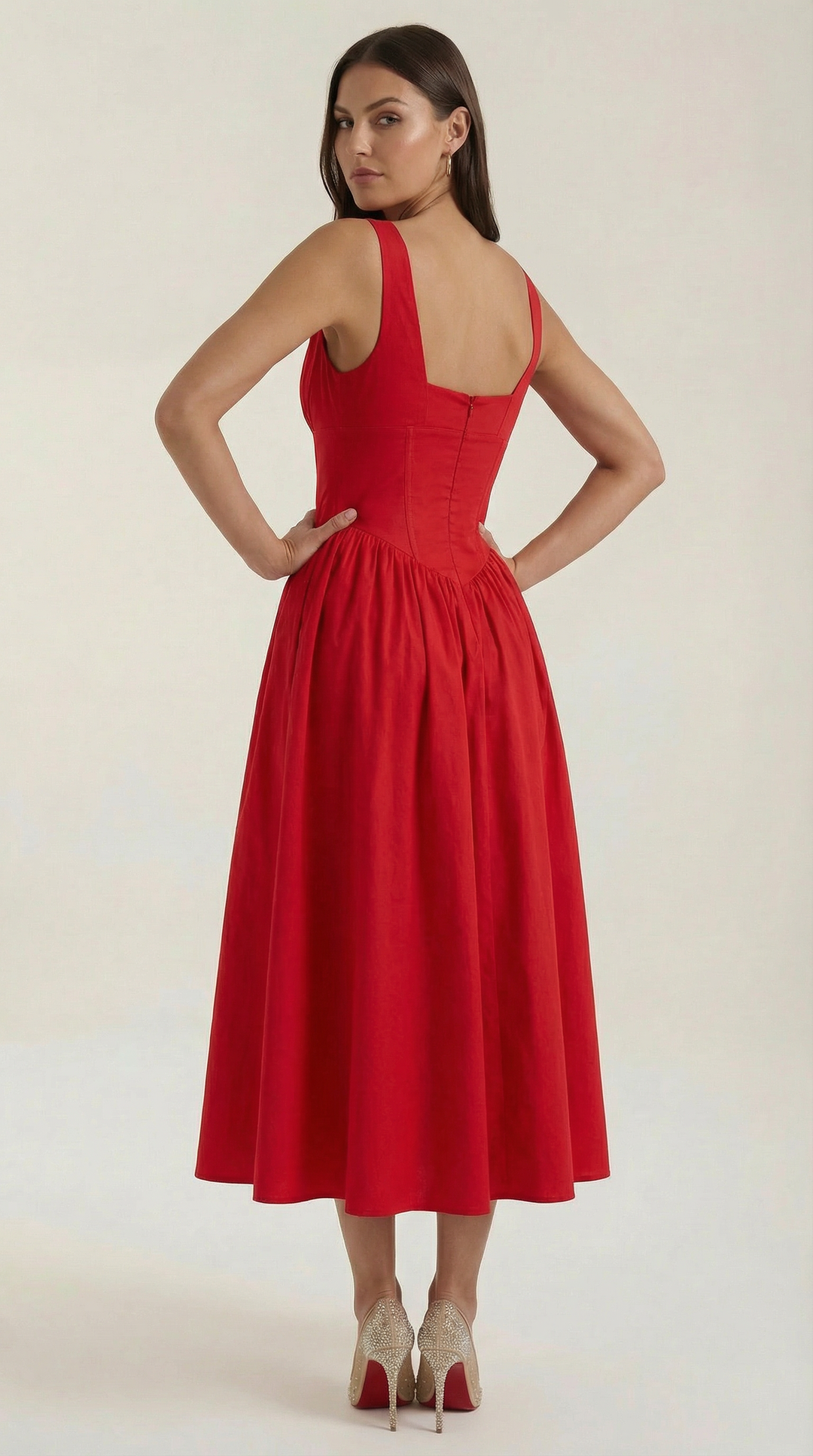 Cassiopeia Midi Plunge Dress