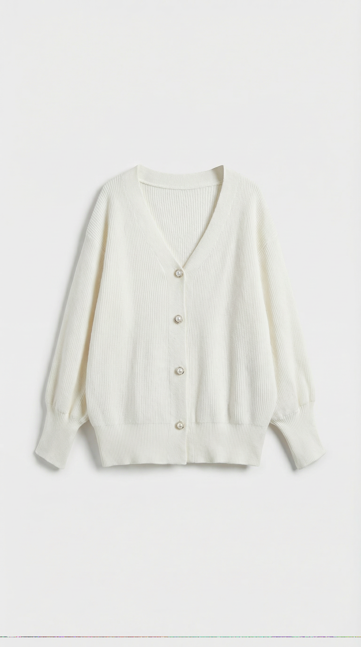 Cindy Pearl Button Knit Cardigan