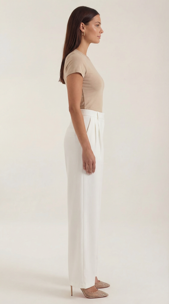 Claire High Waist Straight Leg Trousers