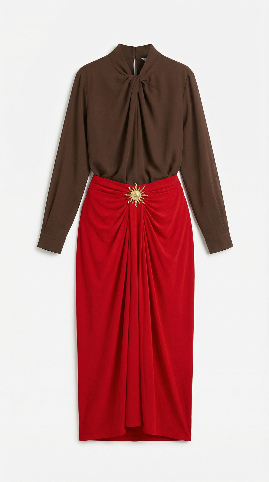 Cleo Ruched Midi Skirt