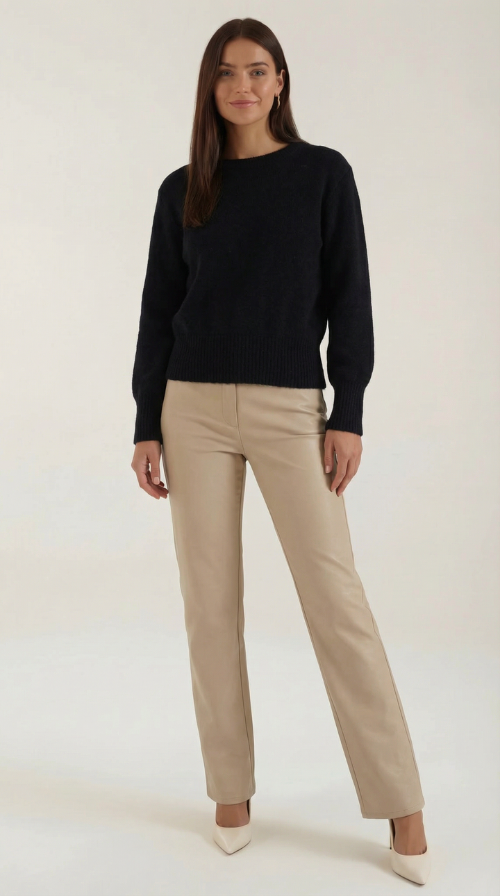 Crystal Cinched Knit Sweater