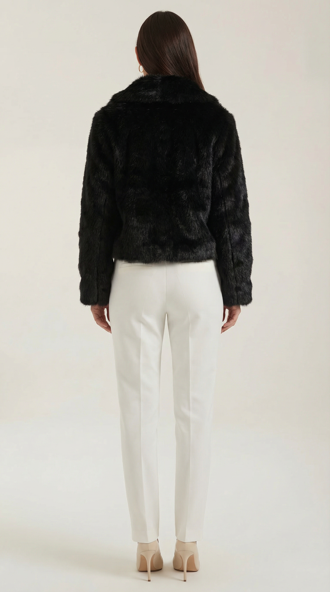Debra Black Faux Fur Jacket