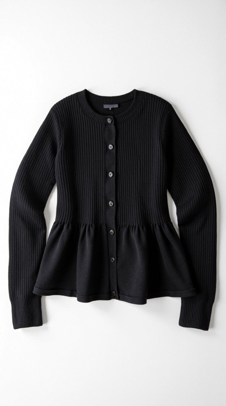 Diana Buttoned Peplum Cardigan