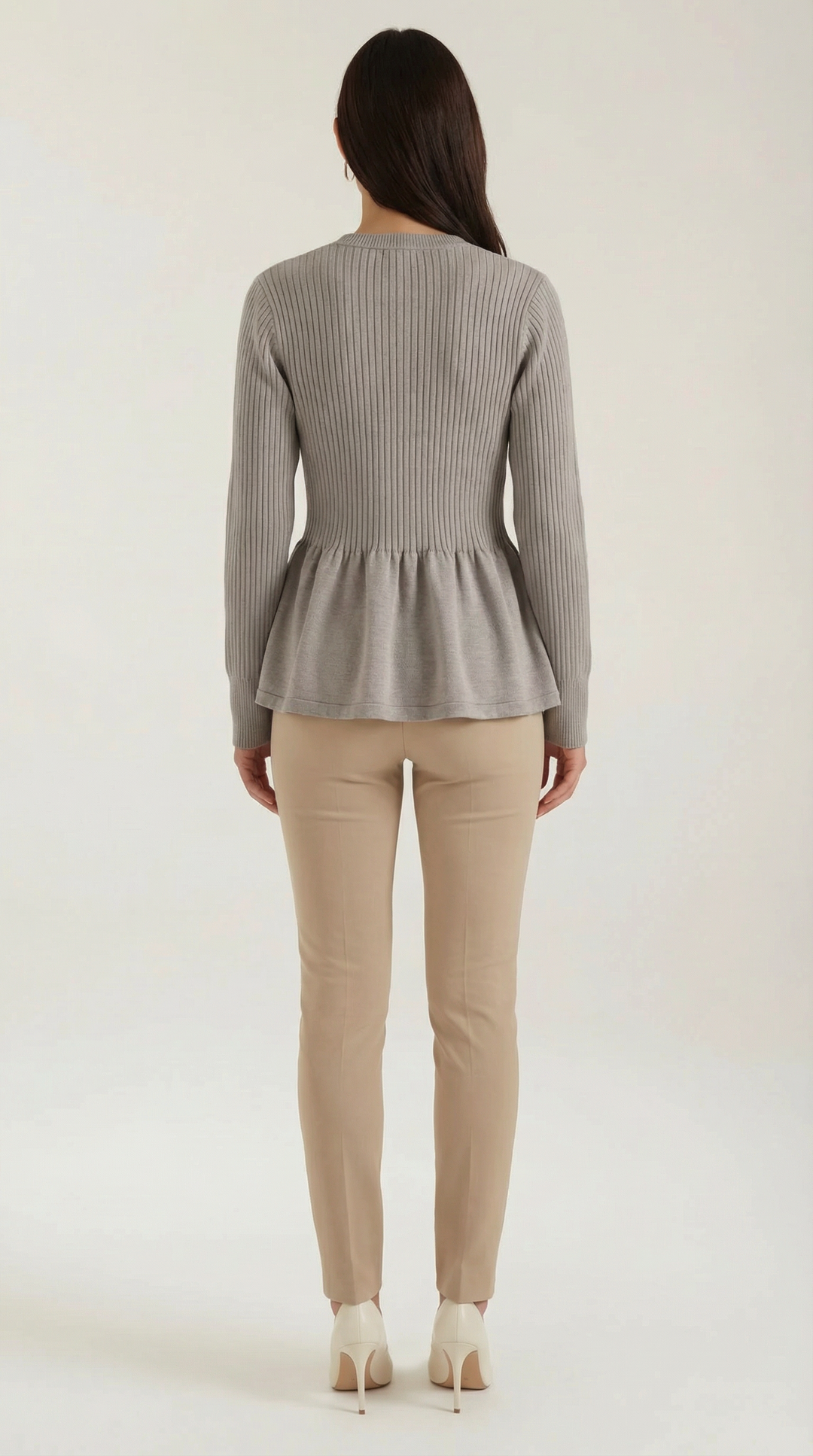 Diana Buttoned Peplum Cardigan