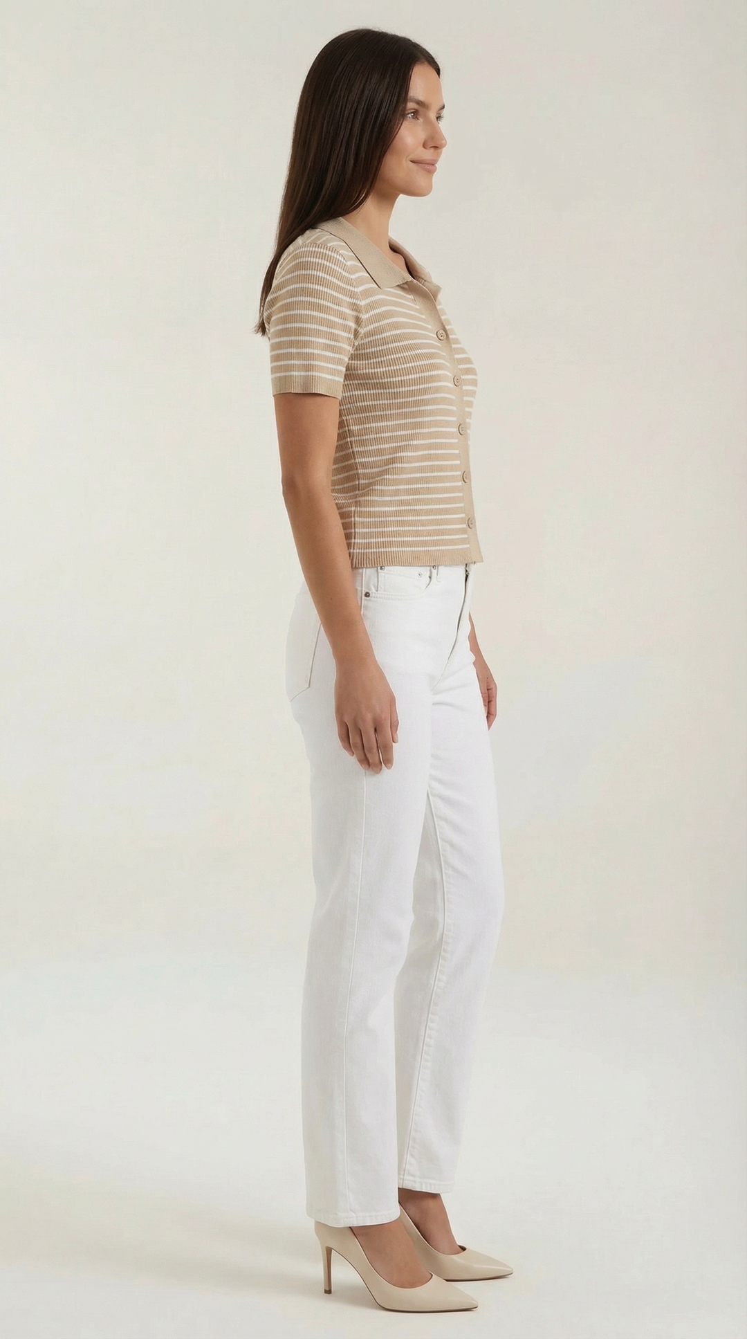 Edith Striped Polo Top