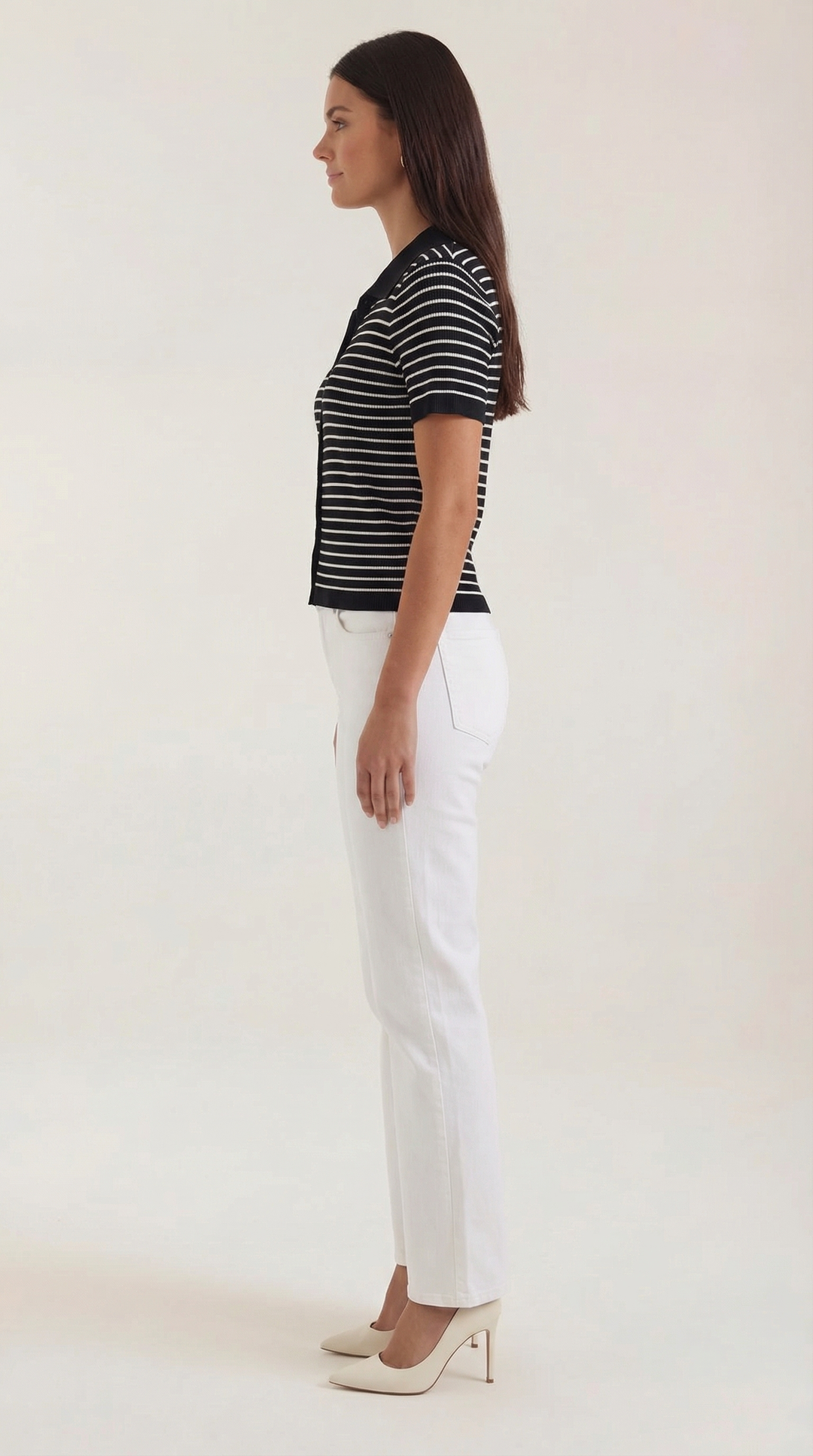 Edith Striped Polo Top