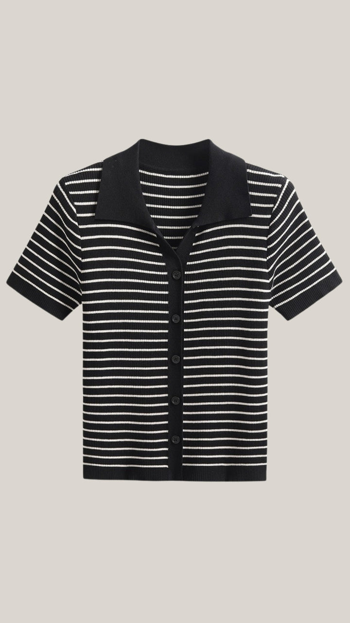 Edith Striped Polo Top