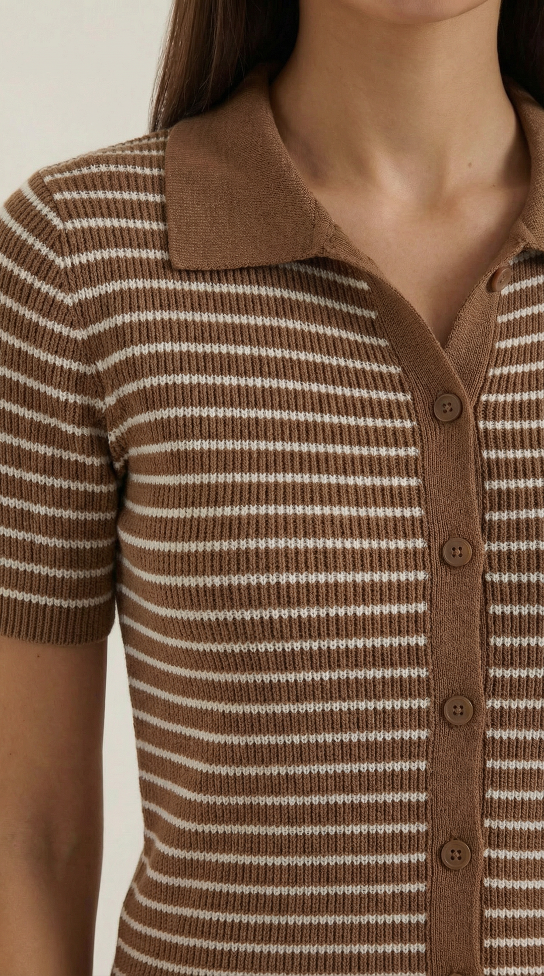 Edith Striped Polo Top