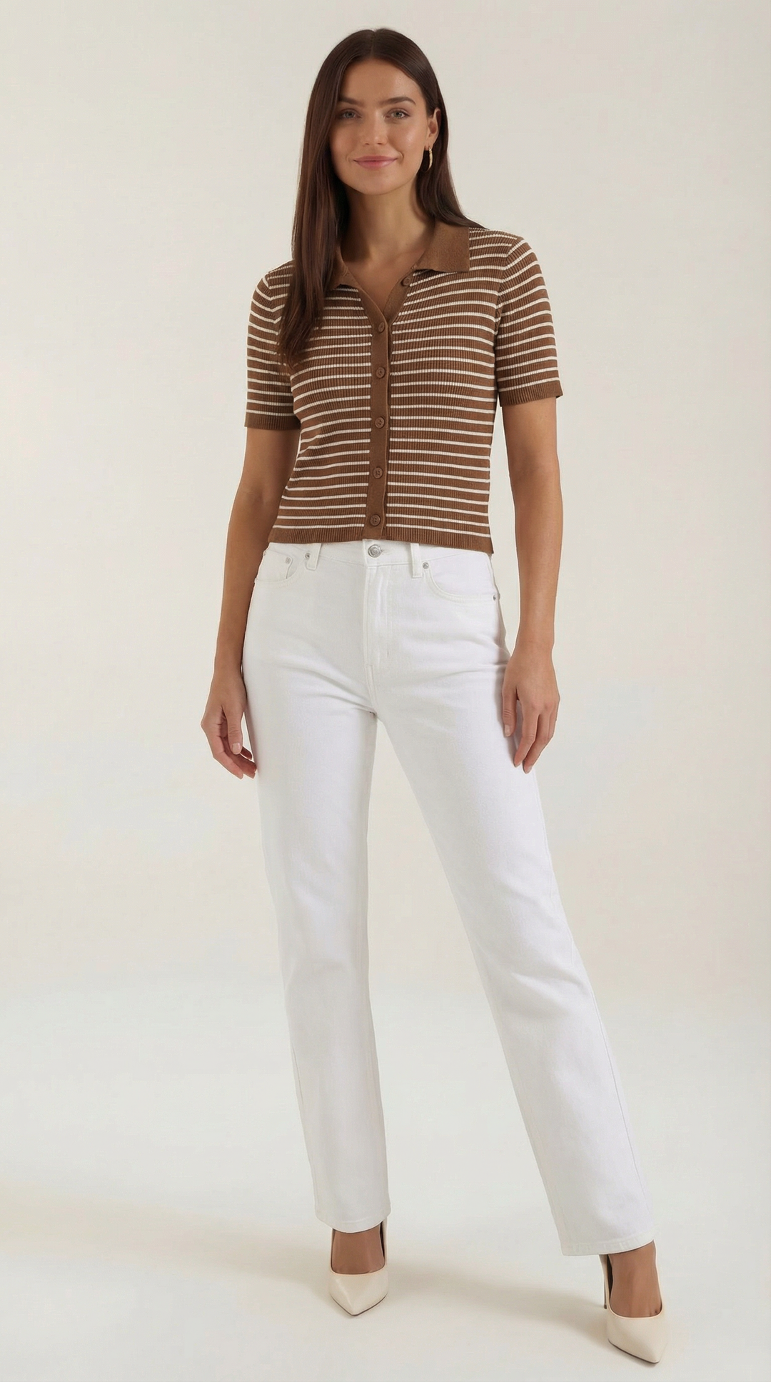 Edith Striped Polo Top