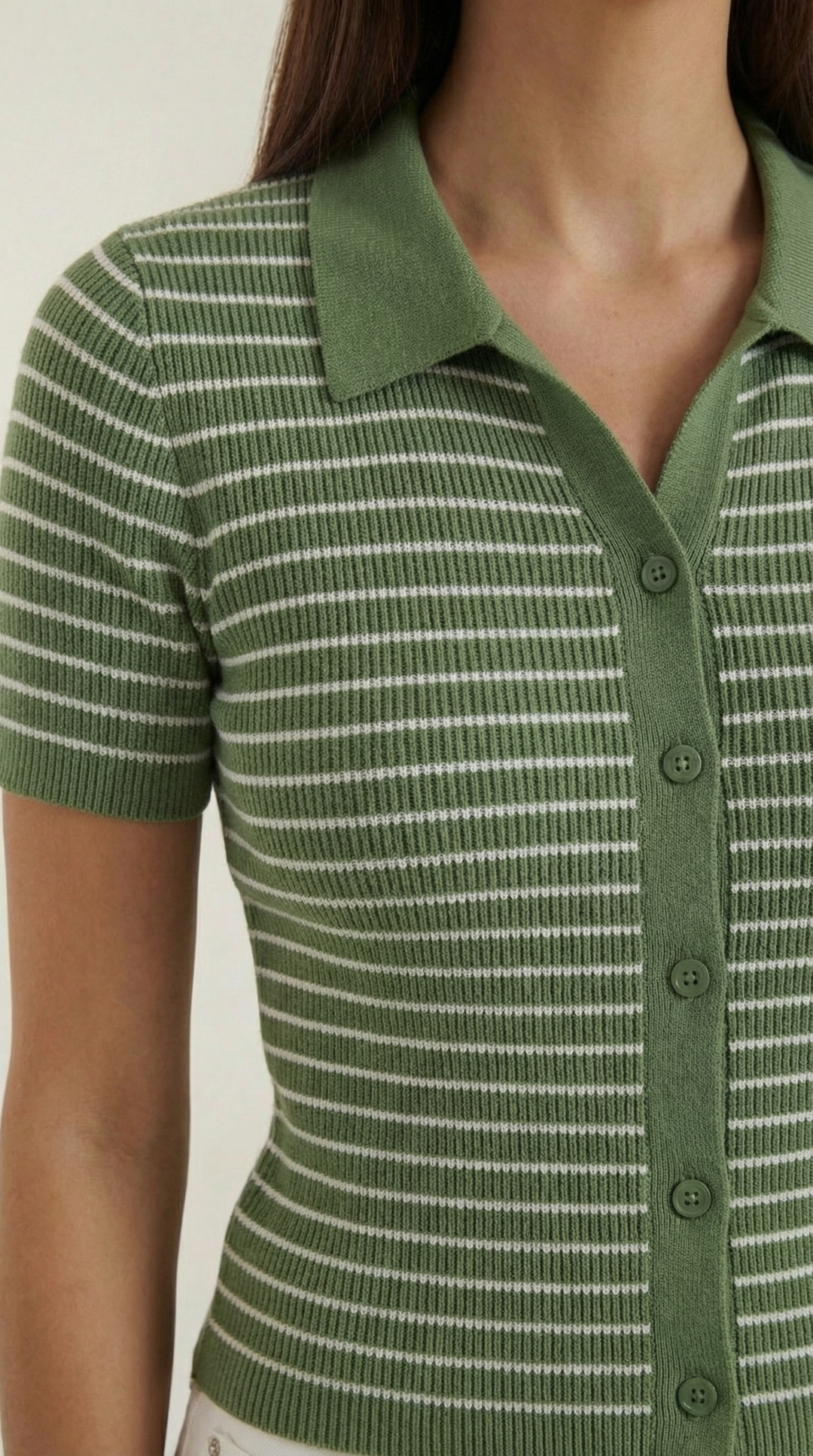 Edith Striped Polo Top