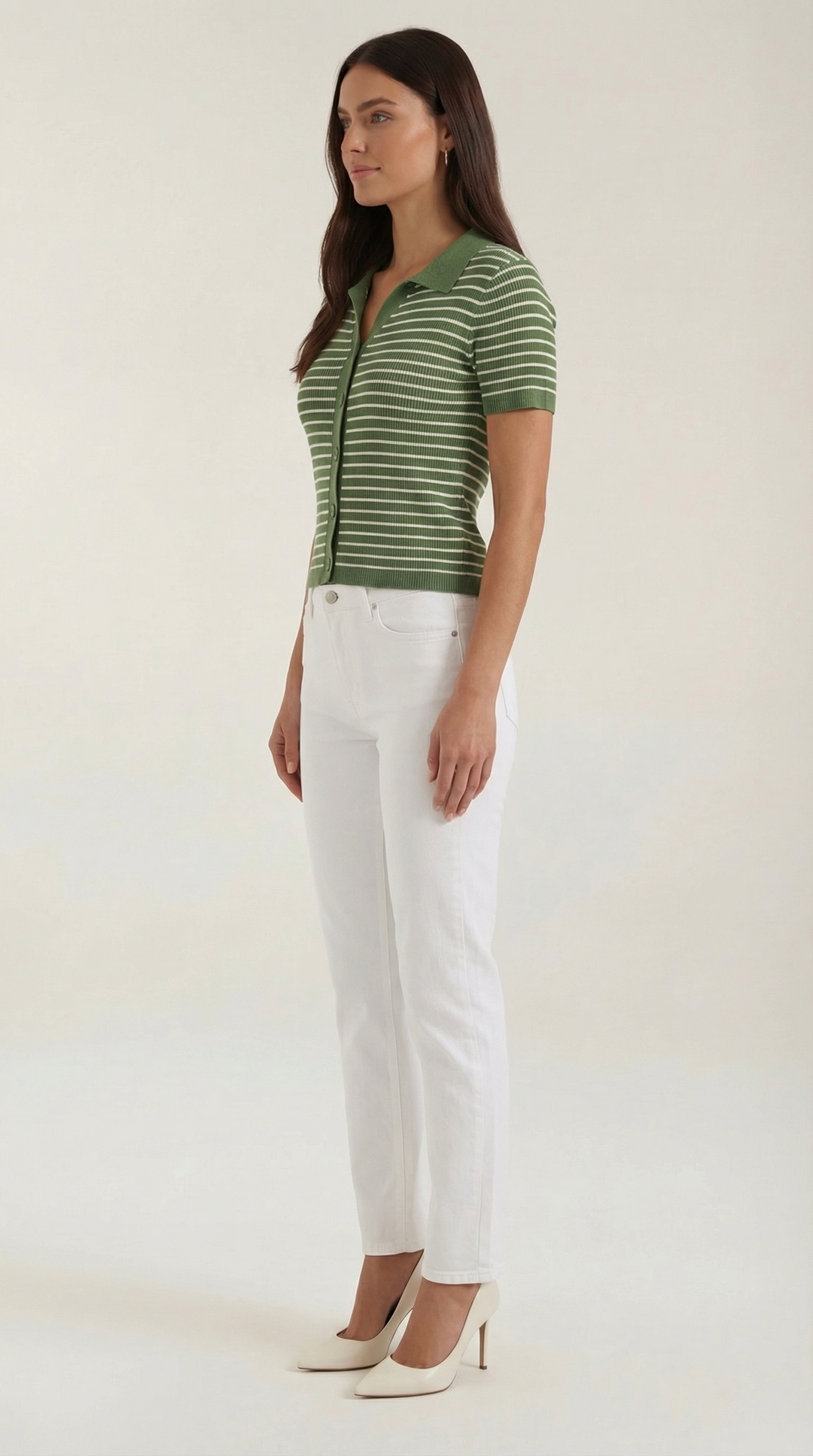 Edith Striped Polo Top