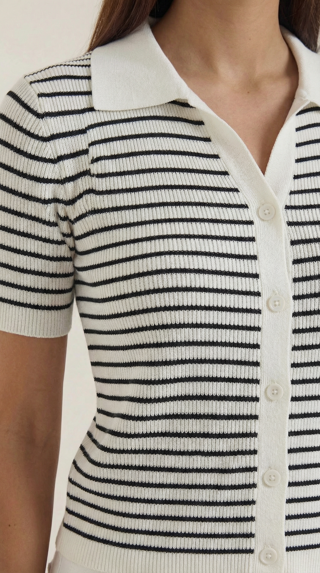 Edith Striped Polo Top