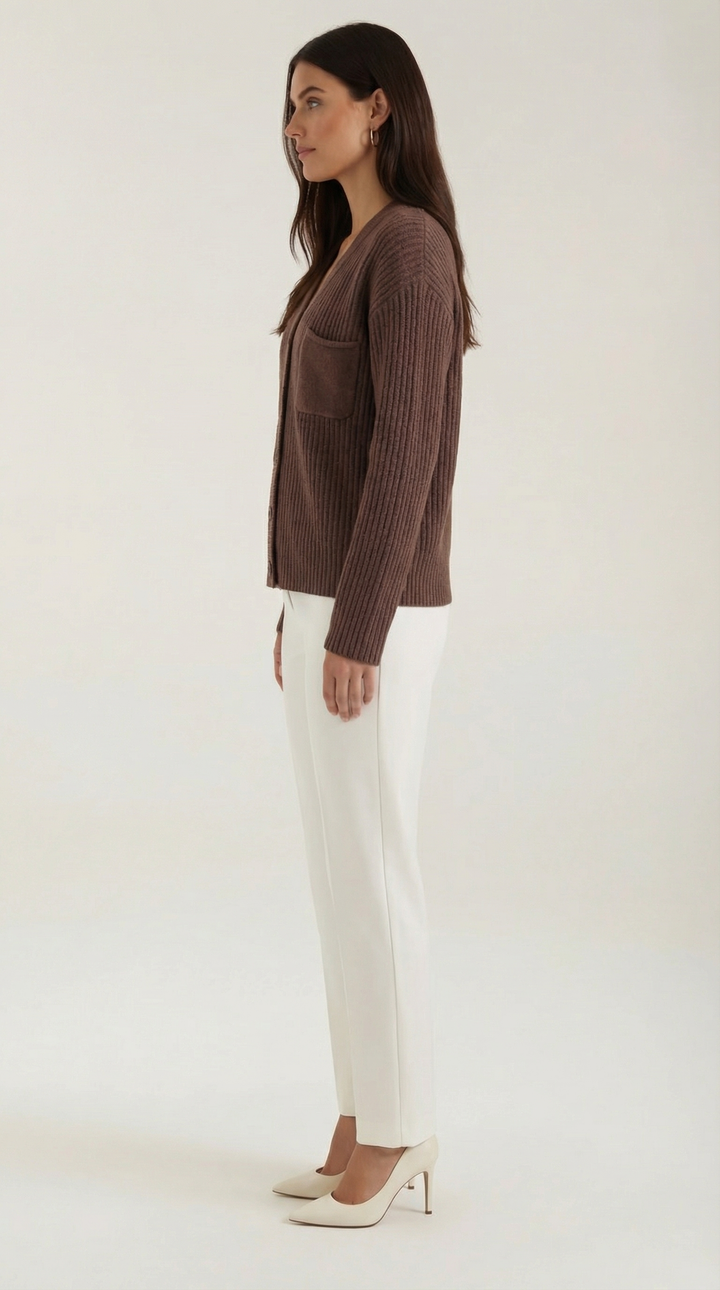 Frances Oversized Ribbed Knit Cardigan