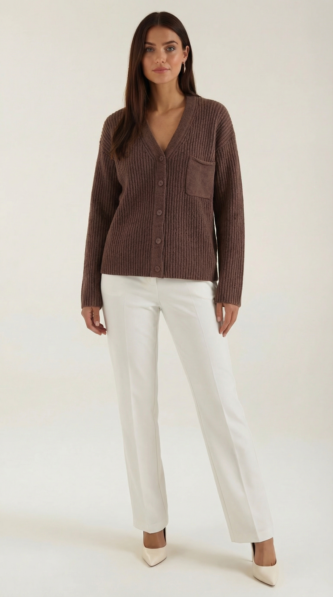 Frances Oversized Ribbed Knit Cardigan