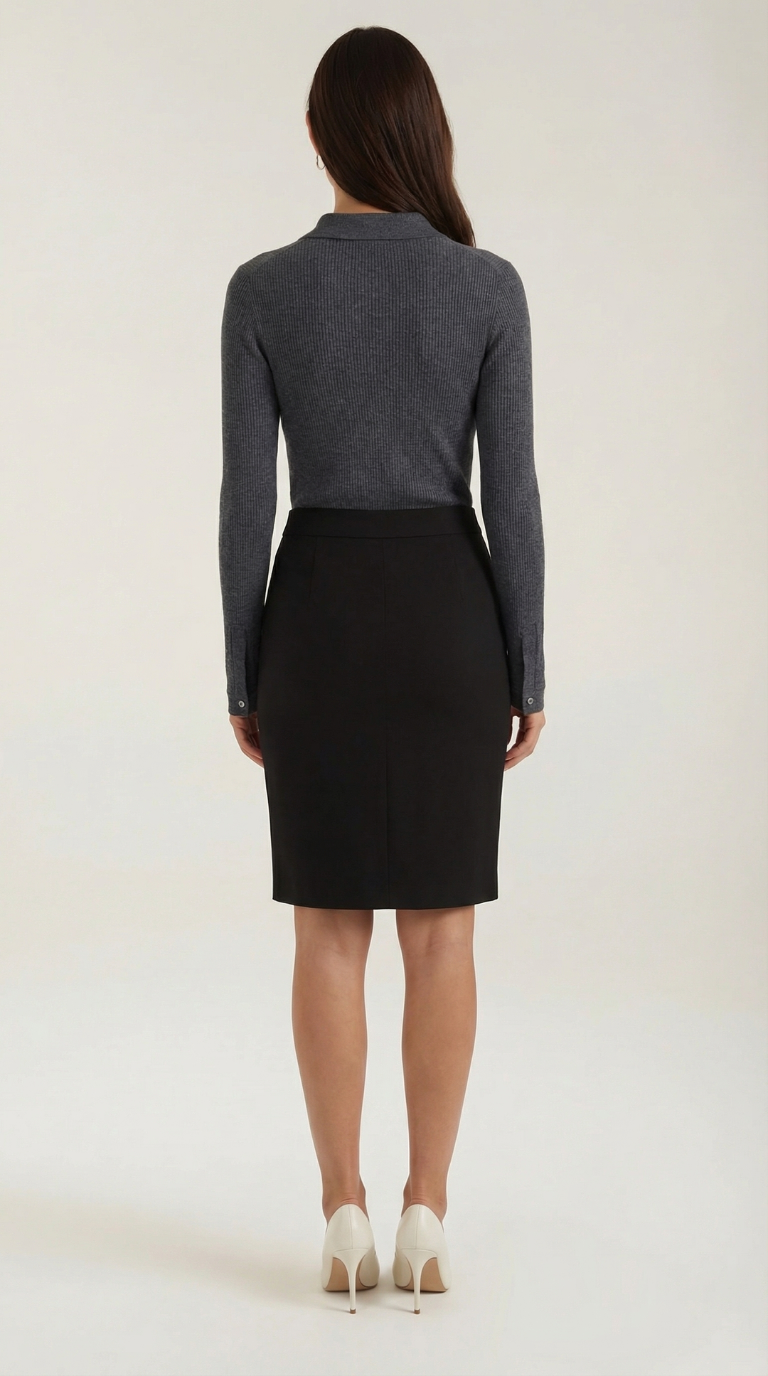 Gail Collared Long Sleeve Knit Top