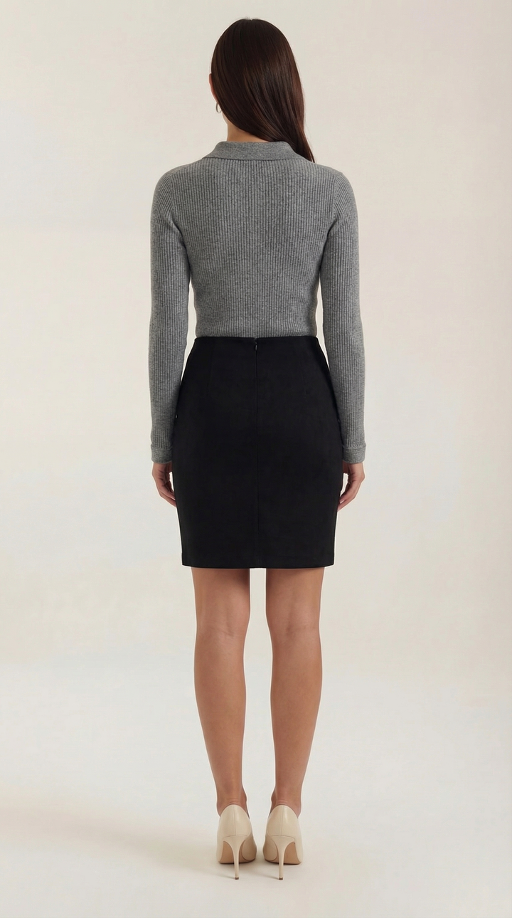 Gail Collared Long Sleeve Knit Top