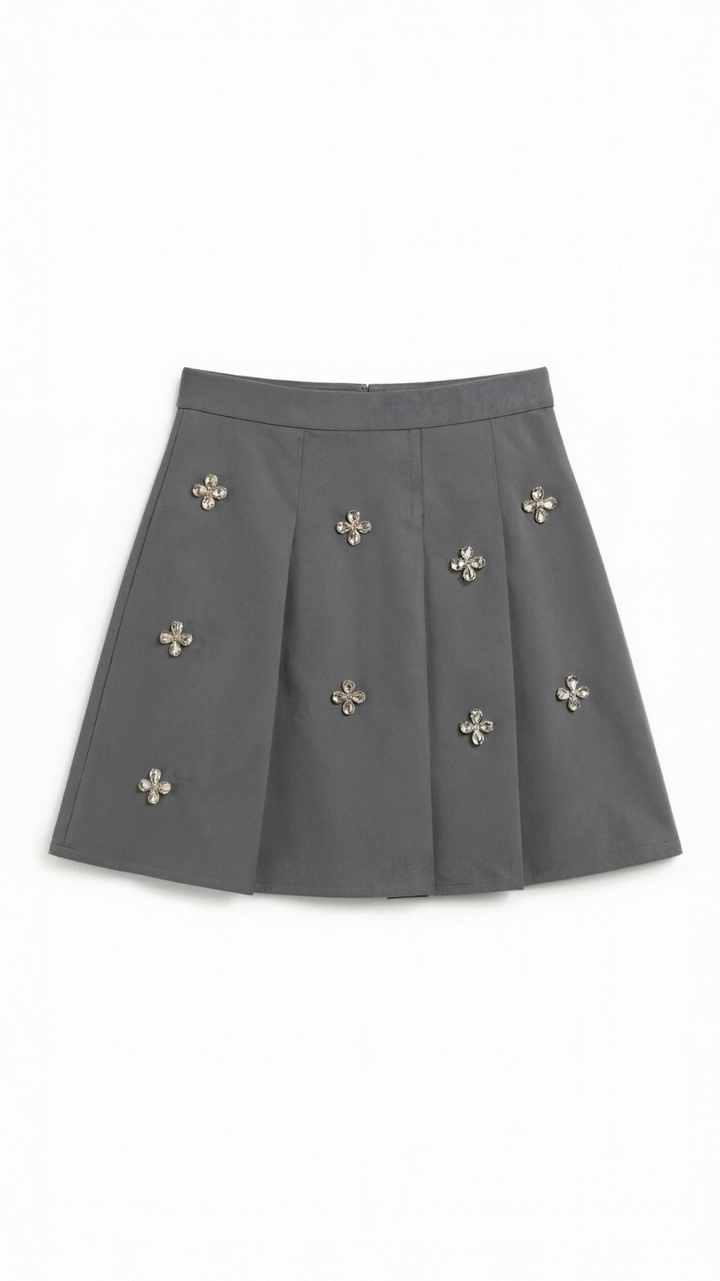 Gloria Daisy-Charm Knit Skirt