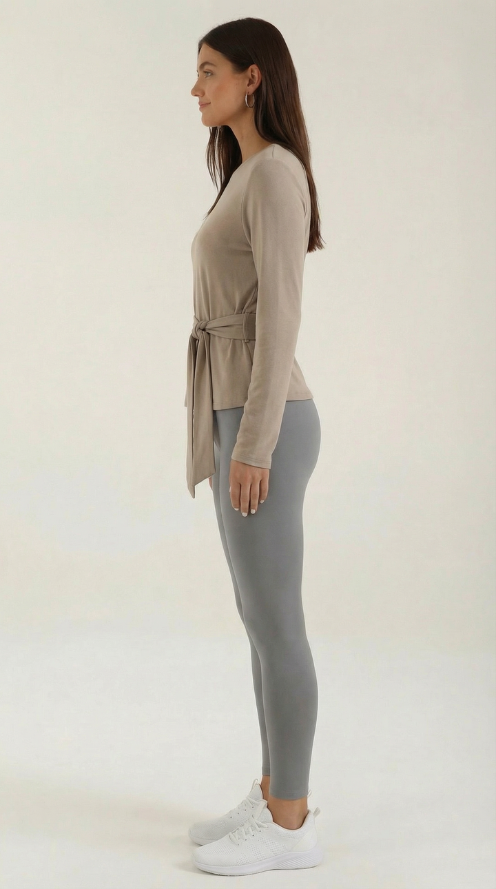 Holly Long Sleeve Tie-Waist Top