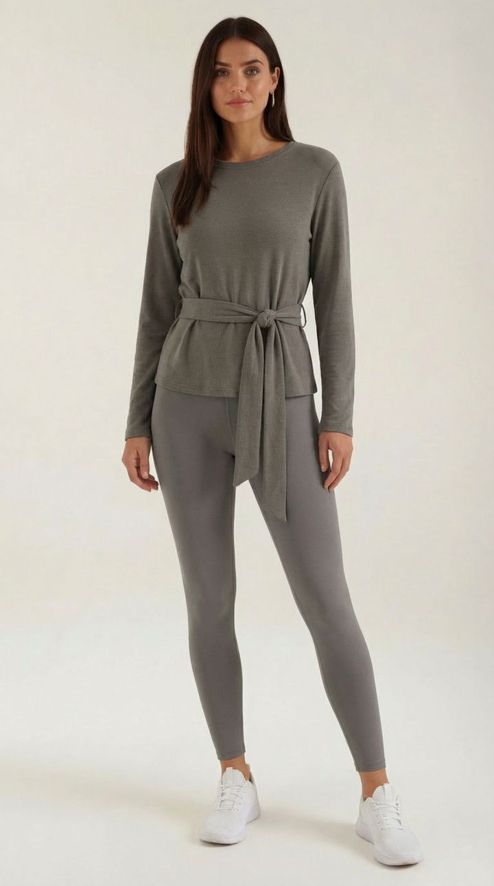 Holly Long Sleeve Tie-Waist Top
