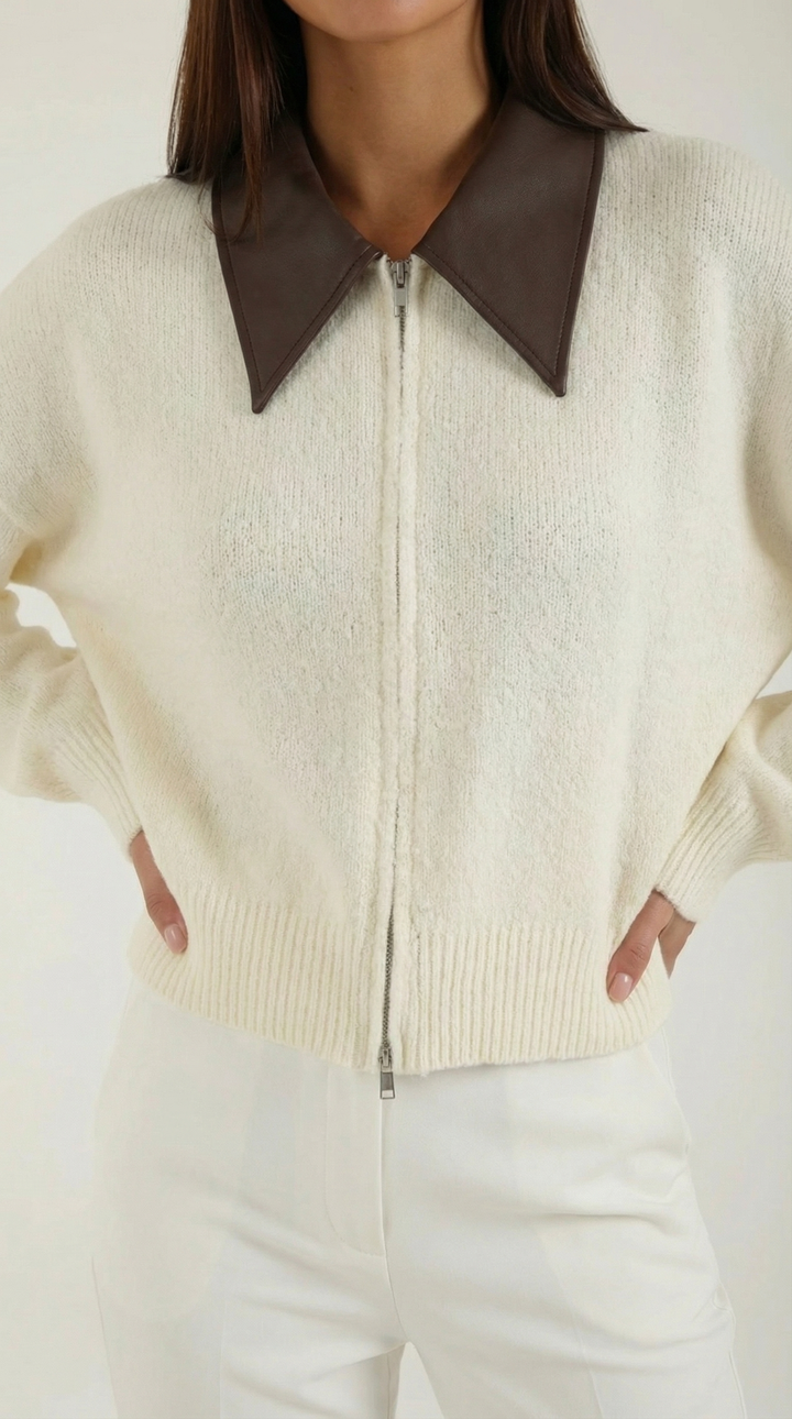 Irene Collared Crop Cardigan