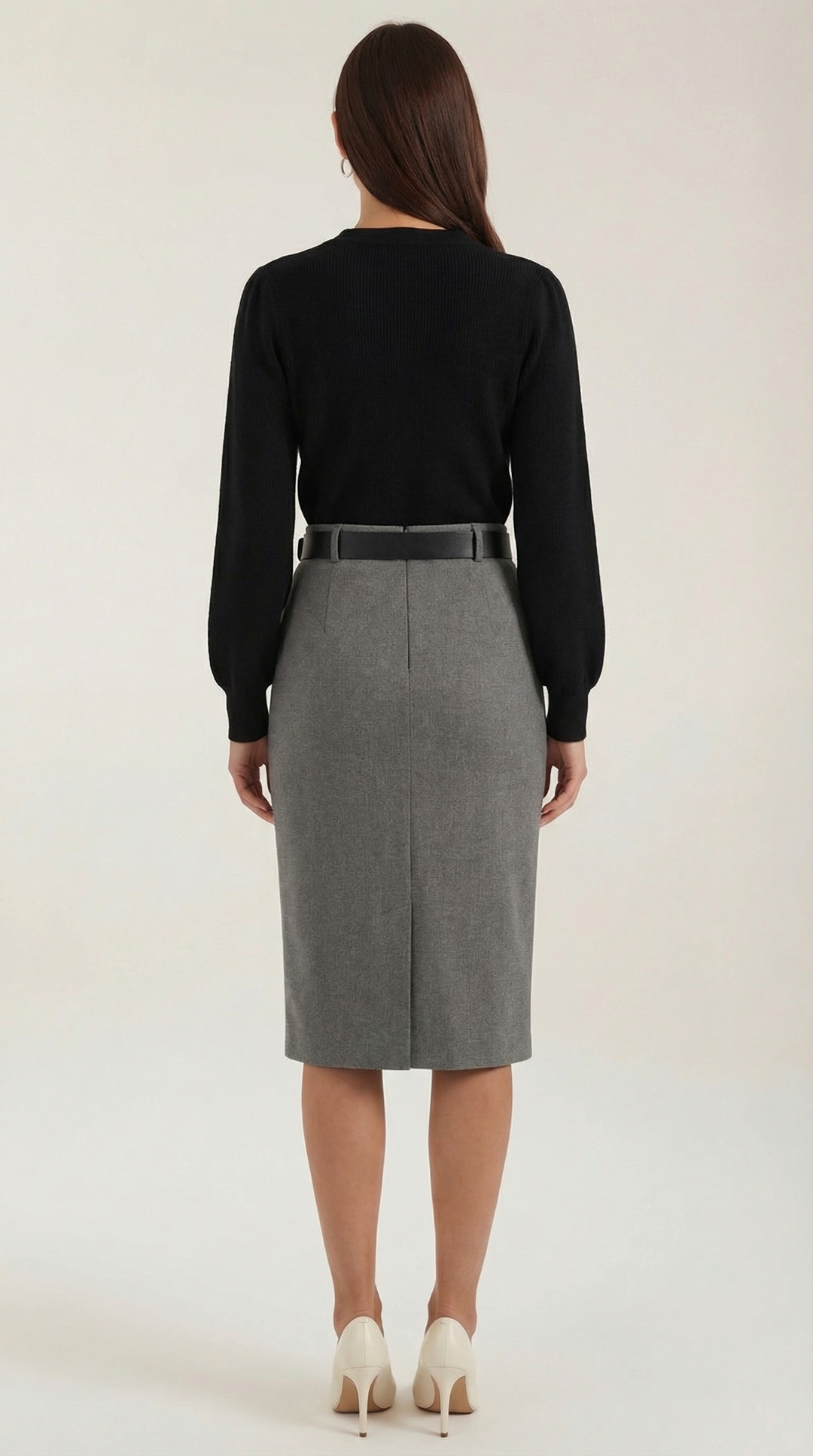 Jacqueline Ribbed Bow Neck Tie Sweater