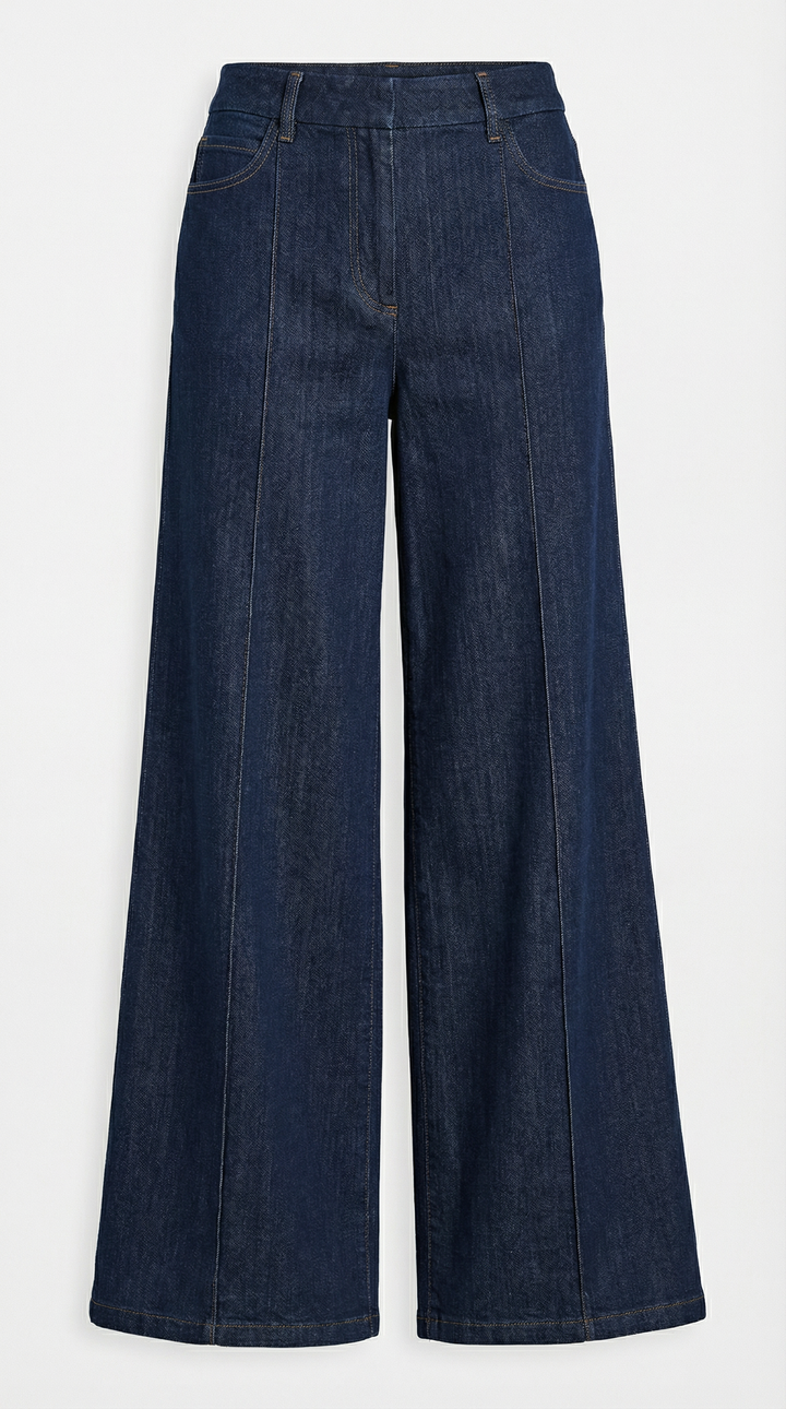 Jade Denim Wide-Leg Pants