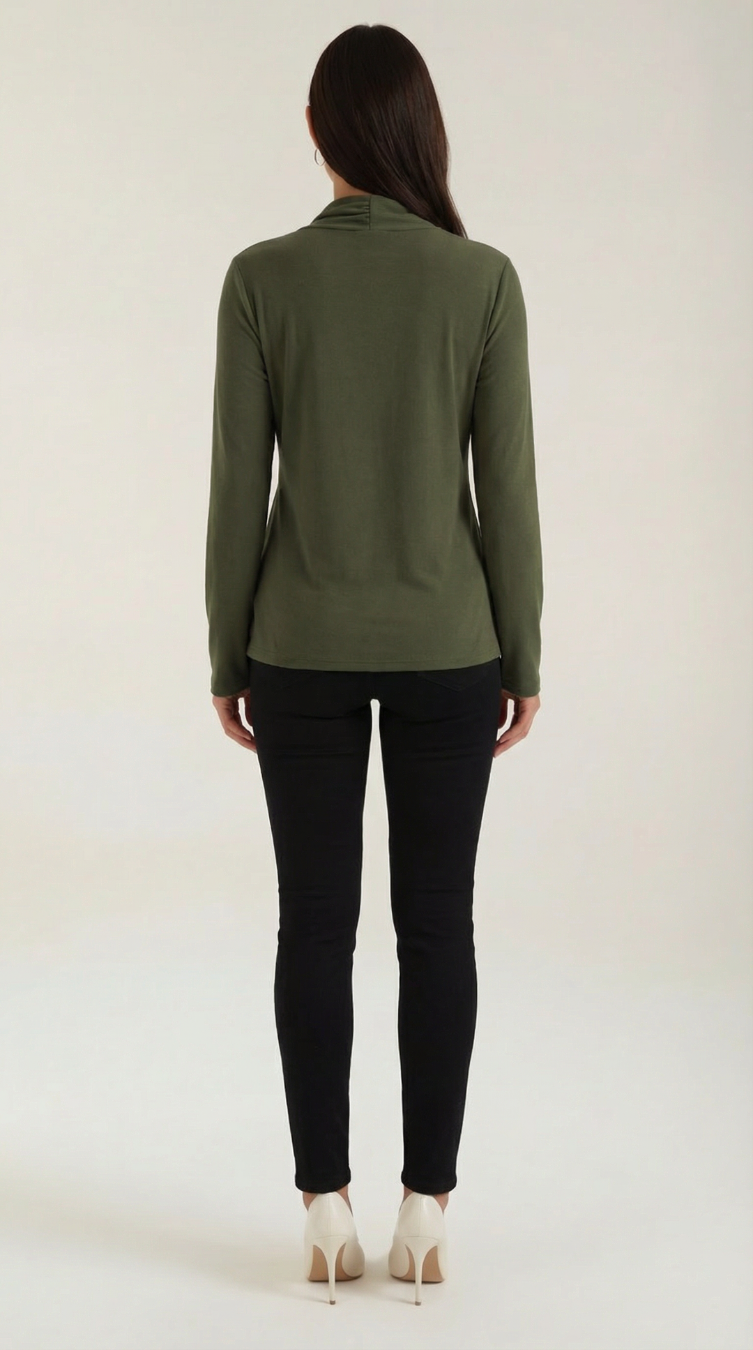 Jamie Knotted Mock Neck Blouse