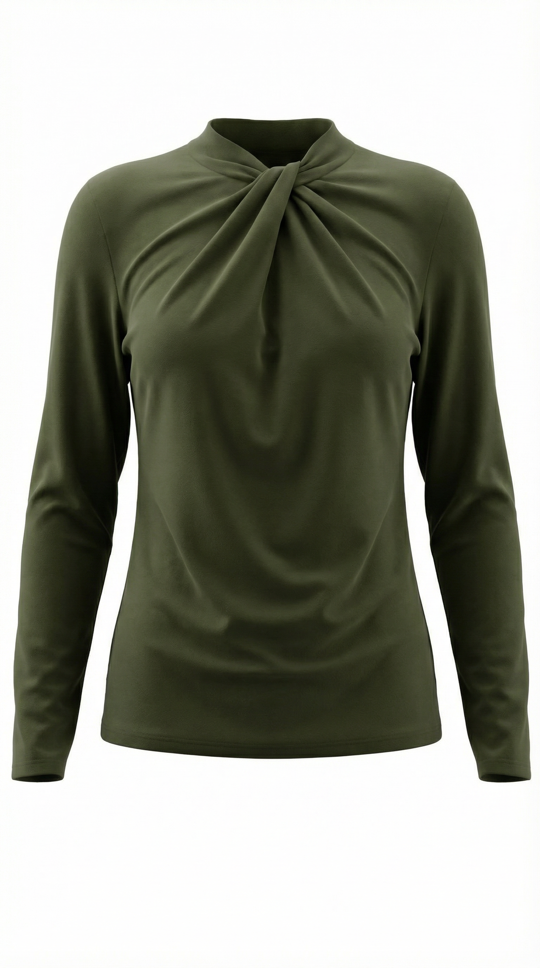 Jamie Knotted Mock Neck Blouse