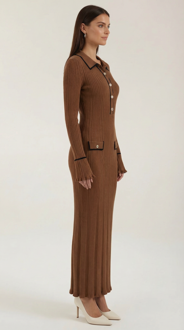 Josephine Knitted Bodycon Maxi Dress