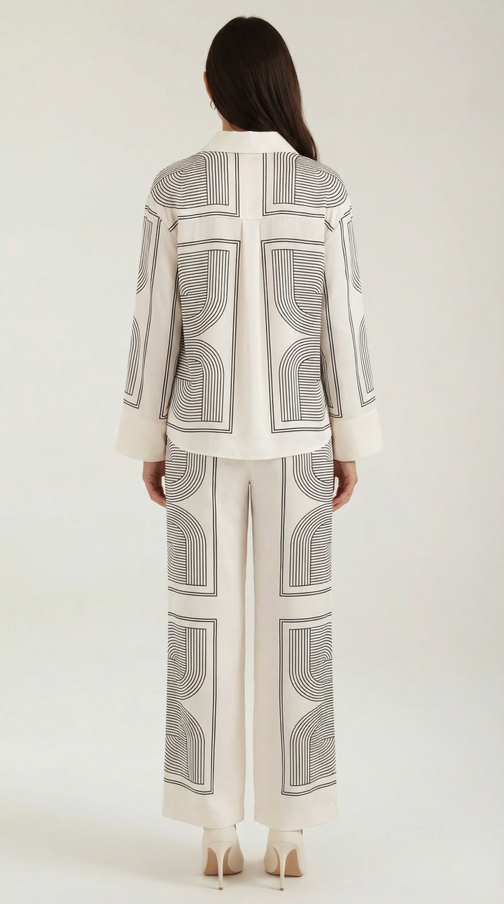 Jude Graphic Wide-Leg Pants