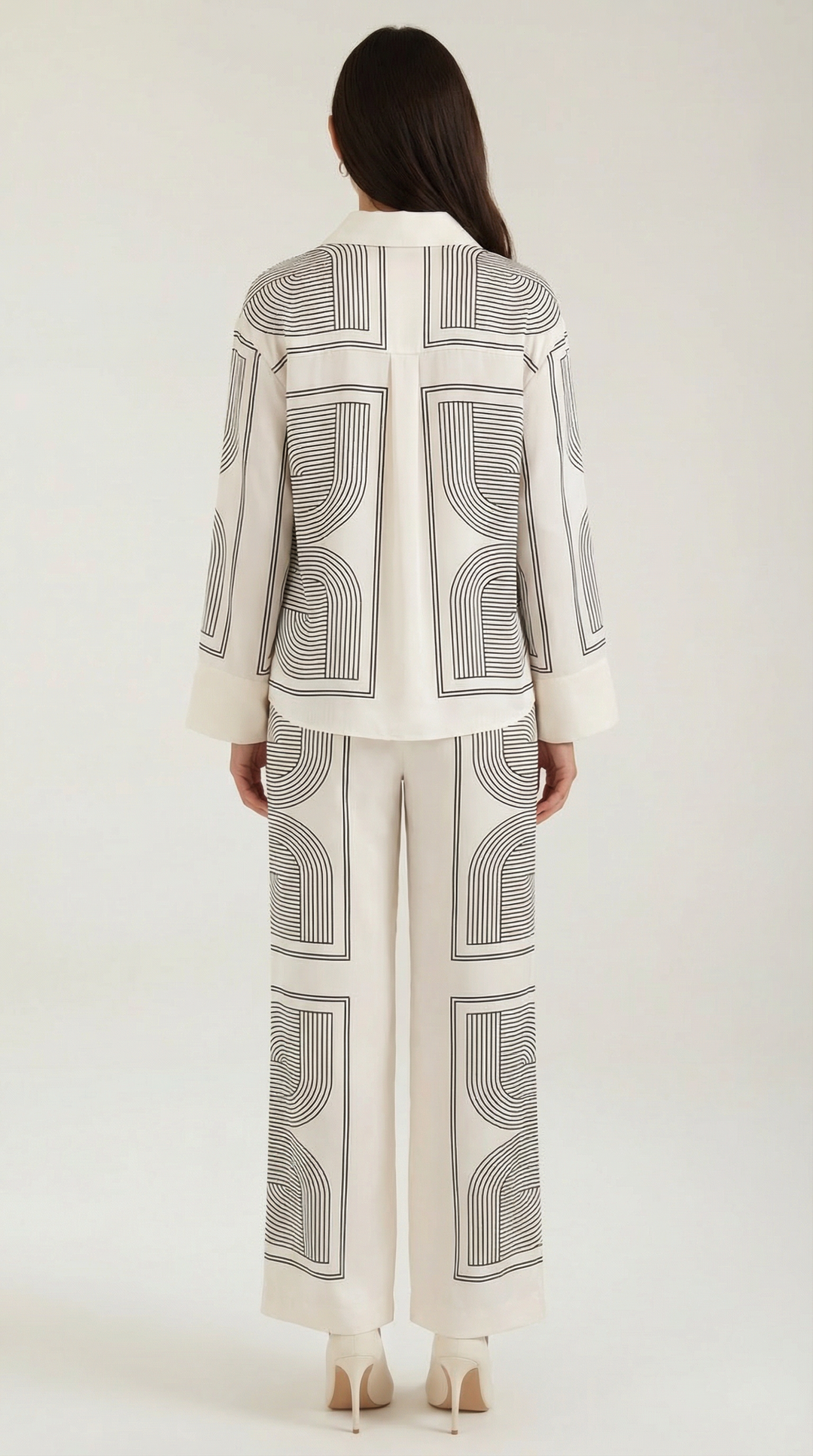 Judy Graphic Print Collared Shirt