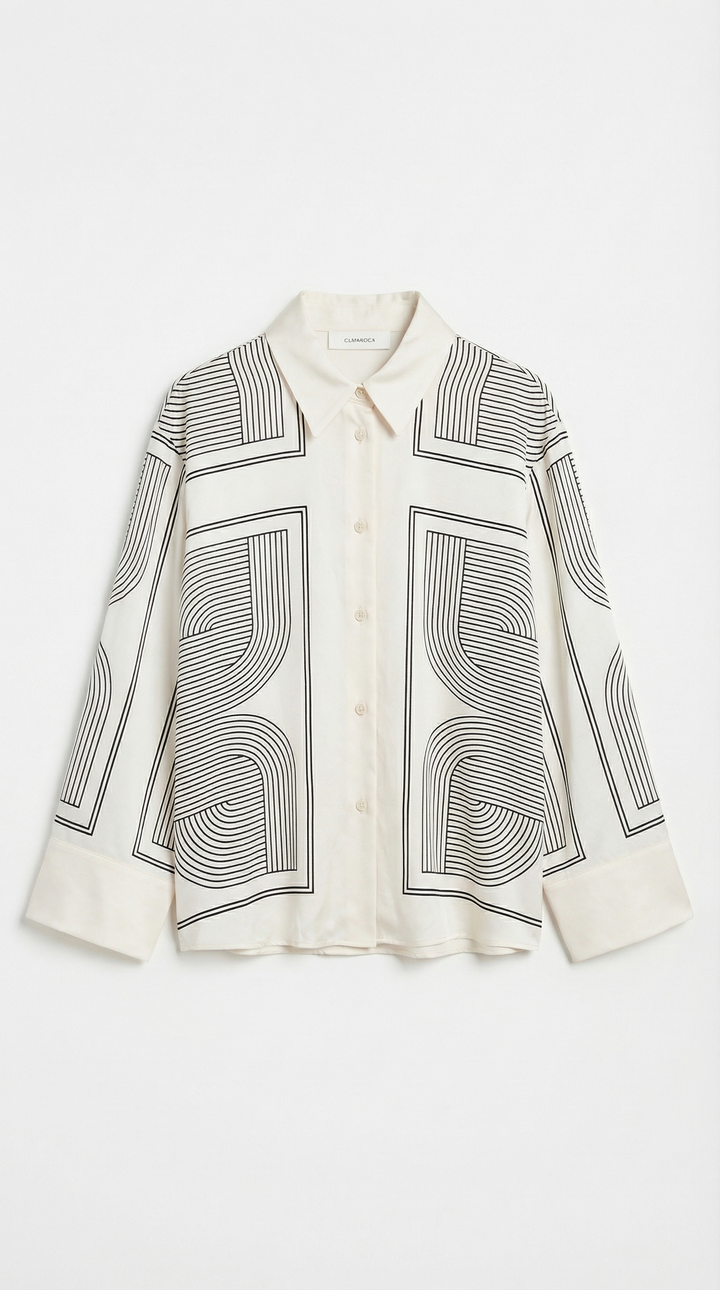 Judy Graphic Print Collared Shirt
