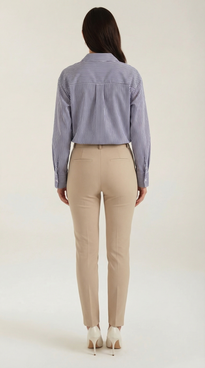 Juliana Striped Long Sleeve Blouse