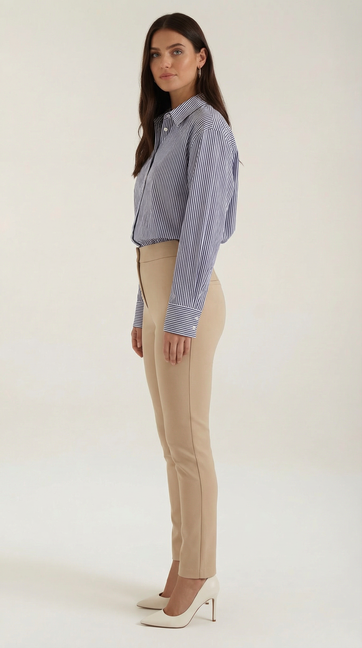 Juliana Striped Long Sleeve Blouse