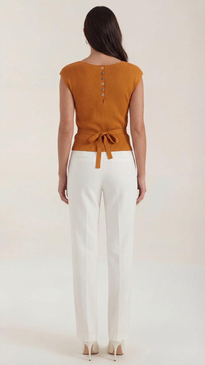 Kim Ribbed V-Neck Top